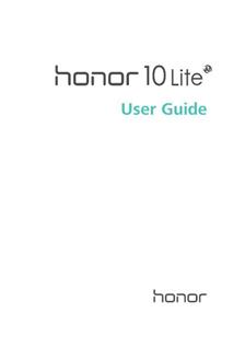 Huawei Honor 10 Lite manual. Smartphone Instructions.